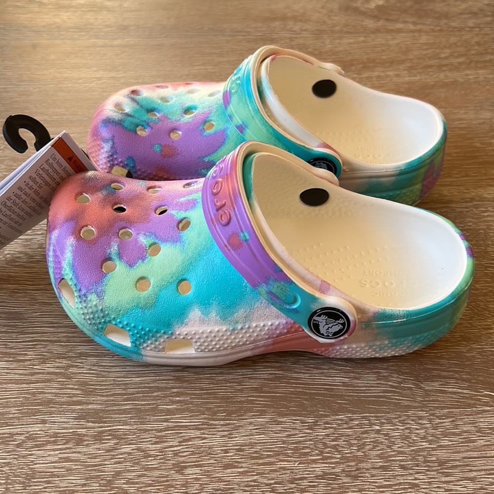 Crocs Kids' Classic Graphic Clog Tie Dye Clog Toddler - Picture 3 of 5